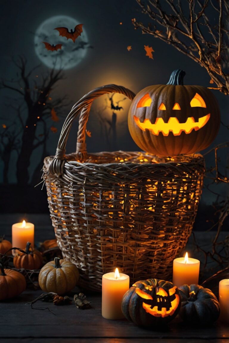 Halloween basket ideas, spooky treat baskets, Halloween gift baskets, eerie Halloween baskets, haunted goodie baskets