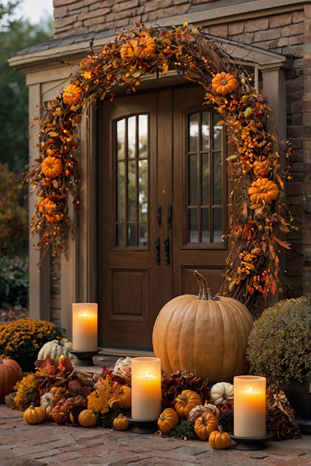 Thanksgiving outdoor decor, Outdoor Thanksgiving decorations, Thanksgiving yard decor, Thanksgiving porch decor, Thanksgiving outdoor lighting